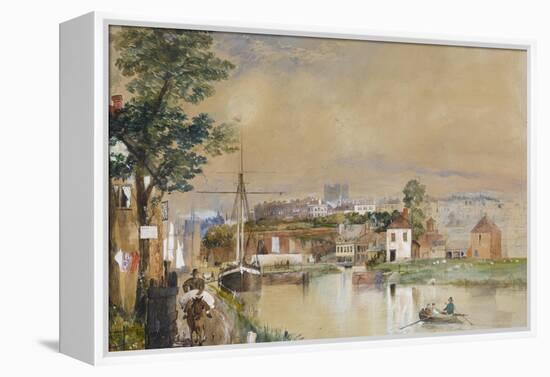 Exeter and the Canal Basin, 1835-40-John Gendall-Framed Premier Image Canvas