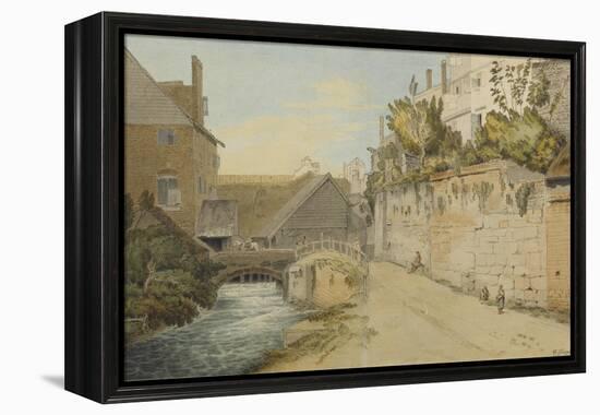 Exeter: Between the Quay Gate and West Gate Outside the City Walls, 1791-Francis Towne-Framed Premier Image Canvas