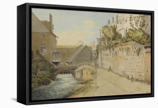 Exeter: Between the Quay Gate and West Gate Outside the City Walls, 1791-Francis Towne-Framed Premier Image Canvas