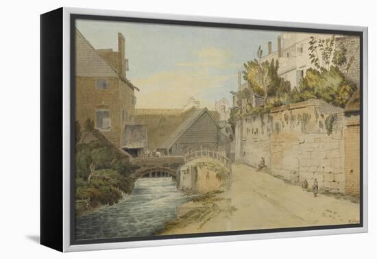 Exeter: Between the Quay Gate and West Gate Outside the City Walls, 1791-Francis Towne-Framed Premier Image Canvas