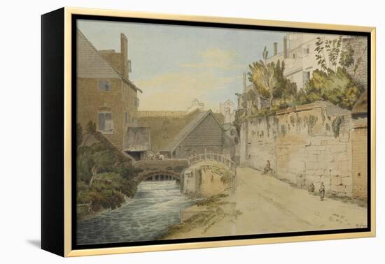 Exeter: Between the Quay Gate and West Gate Outside the City Walls, 1791-Francis Towne-Framed Premier Image Canvas