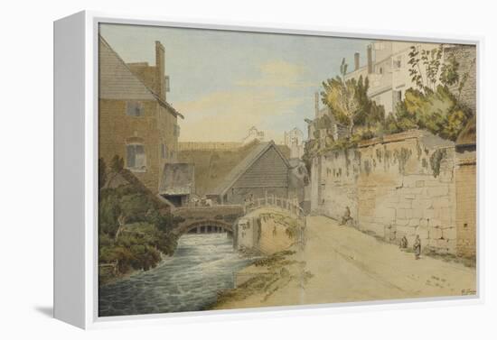 Exeter: Between the Quay Gate and West Gate Outside the City Walls, 1791-Francis Towne-Framed Premier Image Canvas