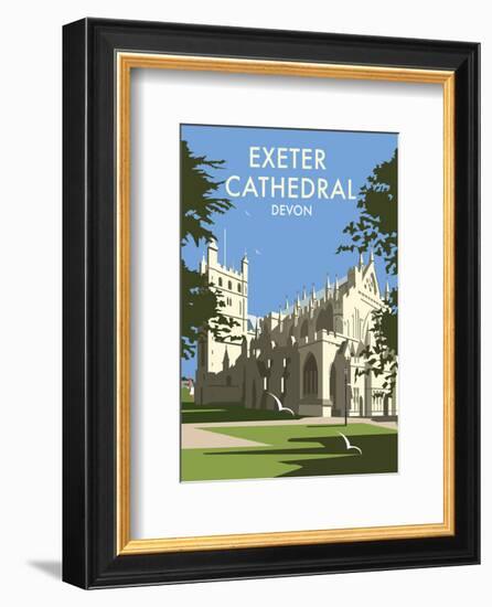 Exeter Cathedral - Dave Thompson Contemporary Travel Print-Dave Thompson-Framed Giclee Print