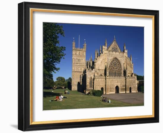 Exeter Cathedral, Exeter, Devon, England, United Kingdom, Europe-Charles Bowman-Framed Photographic Print