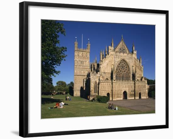 Exeter Cathedral, Exeter, Devon, England, United Kingdom, Europe-Charles Bowman-Framed Photographic Print