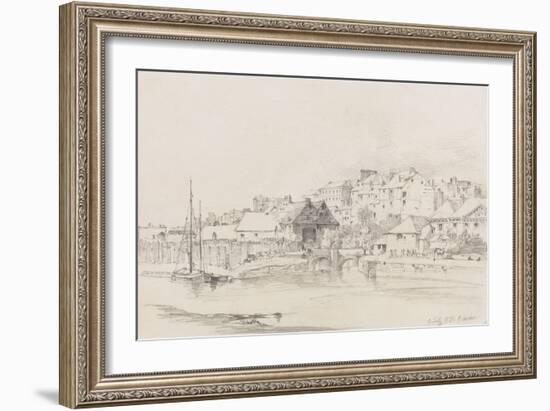 Exeter Custom House and Quay, 1831-Henry Courtney Selous-Framed Giclee Print