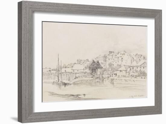 Exeter Custom House and Quay, 1831-Henry Courtney Selous-Framed Giclee Print