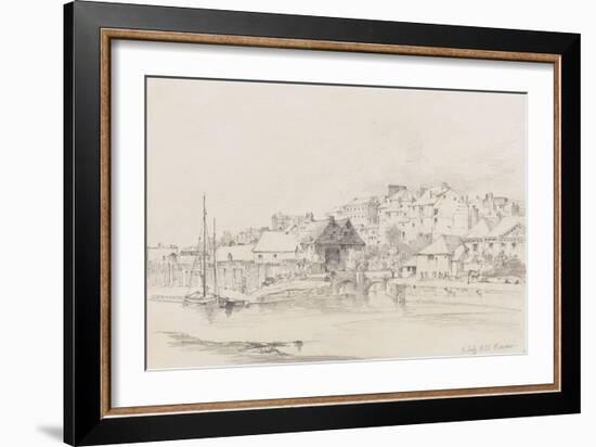 Exeter Custom House and Quay, 1831-Henry Courtney Selous-Framed Giclee Print