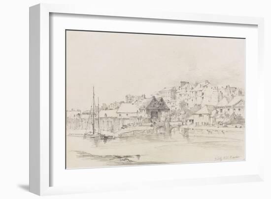 Exeter Custom House and Quay, 1831-Henry Courtney Selous-Framed Giclee Print