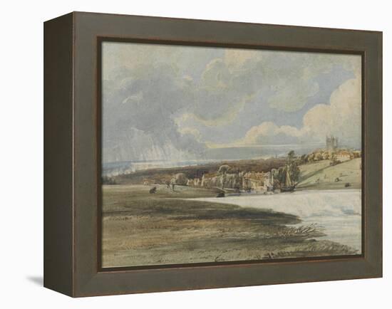 Exeter from Trew's Weir, C.1799-Thomas Girtin-Framed Premier Image Canvas