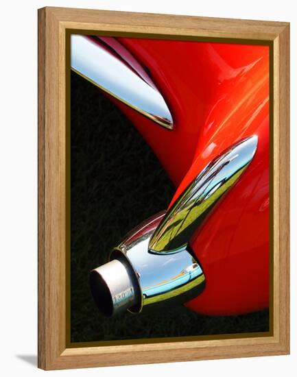 Exhaust on a 1956 Corvette-Clive Branson-Framed Stretched Canvas