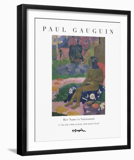Exhibit - Blue-Paul Gauguin-Framed Giclee Print