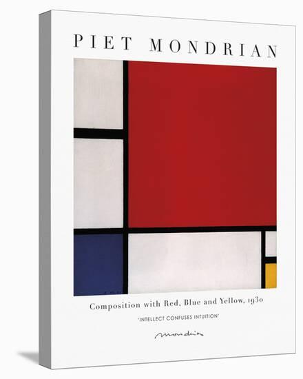 Exhibit - Intuition-Piet Mondrian-Framed Stretched Canvas