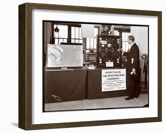 Exhibit of a Fire Detection System by the Montauk Fire Detecting Wire Co. at the Museum of Safety…-Byron Company-Framed Giclee Print