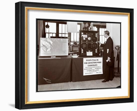 Exhibit of a Fire Detection System by the Montauk Fire Detecting Wire Co. at the Museum of Safety…-Byron Company-Framed Giclee Print