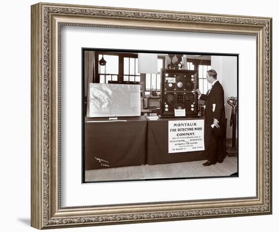 Exhibit of a Fire Detection System by the Montauk Fire Detecting Wire Co. at the Museum of Safety…-Byron Company-Framed Giclee Print