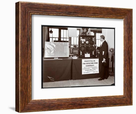 Exhibit of a Fire Detection System by the Montauk Fire Detecting Wire Co. at the Museum of Safety…-Byron Company-Framed Giclee Print