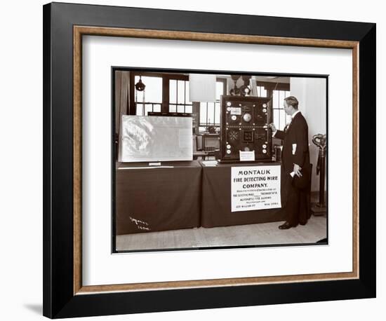 Exhibit of a Fire Detection System by the Montauk Fire Detecting Wire Co. at the Museum of Safety…-Byron Company-Framed Giclee Print