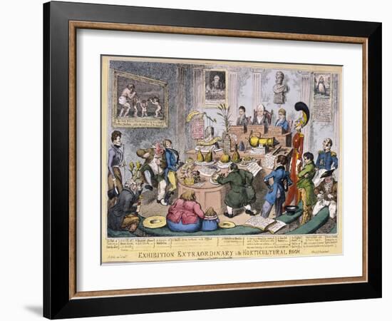 Exhibition at the Royal Horticultural Society, London, 1826-George Cruikshank-Framed Giclee Print
