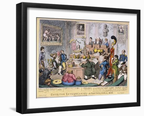 Exhibition at the Royal Horticultural Society, London, 1826-George Cruikshank-Framed Giclee Print