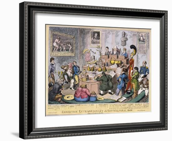 Exhibition at the Royal Horticultural Society, London, 1826-George Cruikshank-Framed Giclee Print