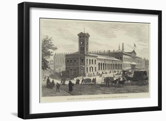 Exhibition of Arts and Industry at Worcester, Exhibition Building on Shrub-Hill-null-Framed Giclee Print