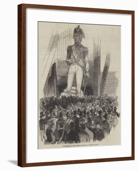 Exhibition of the Nelson Statue, at Charing Cross-null-Framed Giclee Print
