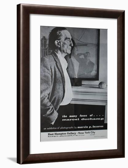 Exhibition Poster for 'The Many Faces of Marcel Duchamp'-null-Framed Giclee Print