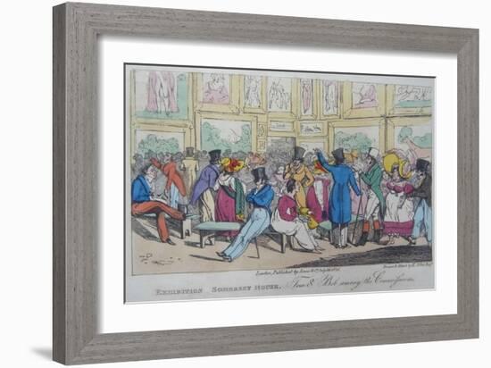 Exhibition, Somerset House, 1821-Henry Thomas Alken-Framed Giclee Print