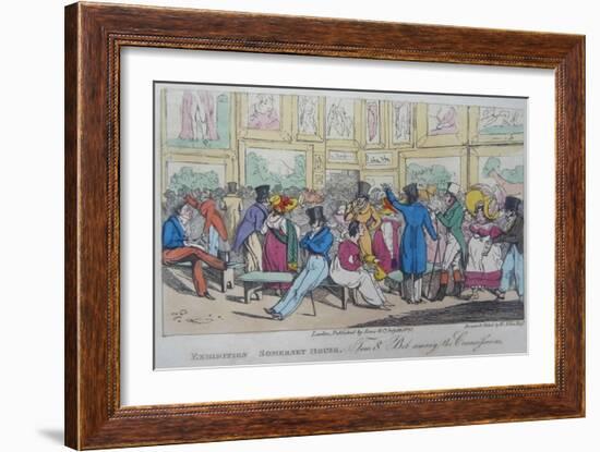 Exhibition, Somerset House, 1821-Henry Thomas Alken-Framed Giclee Print