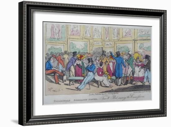 Exhibition, Somerset House, 1821-Henry Thomas Alken-Framed Giclee Print