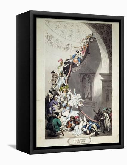 Exhibition Stare Case, 1811-Thomas Rowlandson-Framed Premier Image Canvas