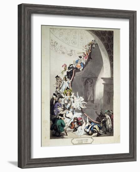Exhibition Stare Case, 1811-Thomas Rowlandson-Framed Giclee Print