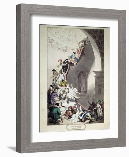 Exhibition Stare Case, 1811-Thomas Rowlandson-Framed Giclee Print