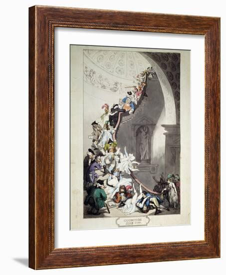 Exhibition Stare Case, 1811-Thomas Rowlandson-Framed Giclee Print