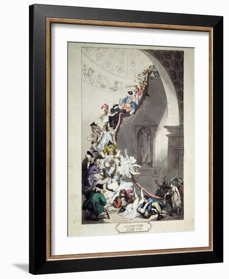 Exhibition Stare Case, 1811-Thomas Rowlandson-Framed Giclee Print