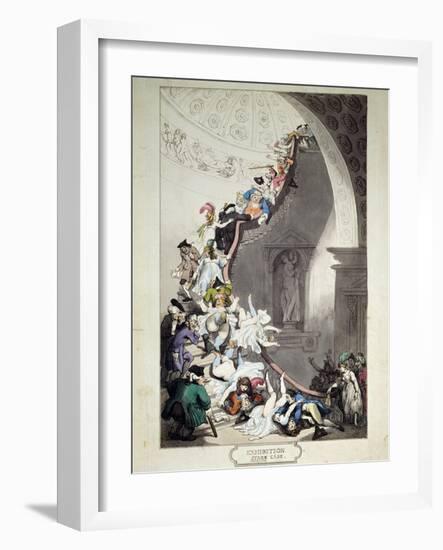 Exhibition Stare Case, 1811-Thomas Rowlandson-Framed Giclee Print