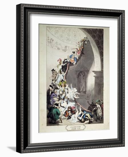 Exhibition Stare Case, 1811-Thomas Rowlandson-Framed Giclee Print