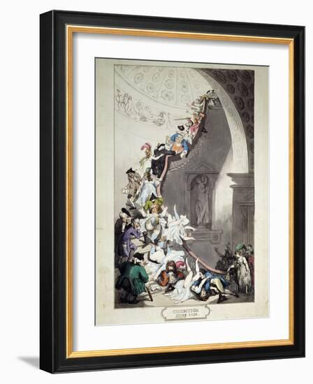 Exhibition Stare Case, 1811-Thomas Rowlandson-Framed Giclee Print