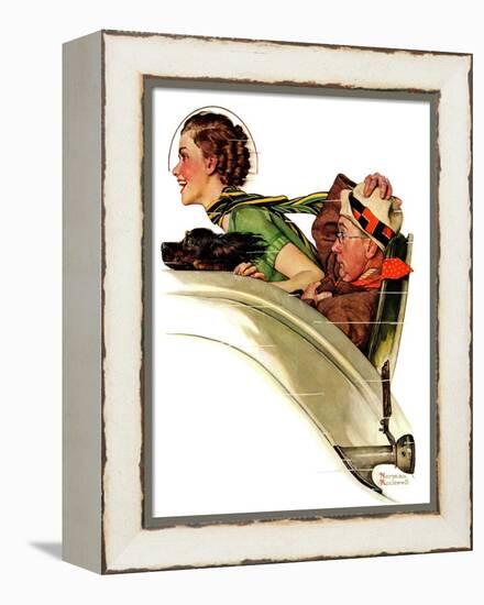 "Exhilaration", July 13,1935-Norman Rockwell-Framed Premier Image Canvas