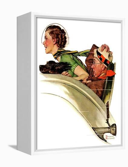 "Exhilaration", July 13,1935-Norman Rockwell-Framed Premier Image Canvas