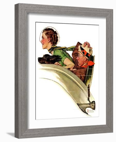 "Exhilaration", July 13,1935-Norman Rockwell-Framed Giclee Print