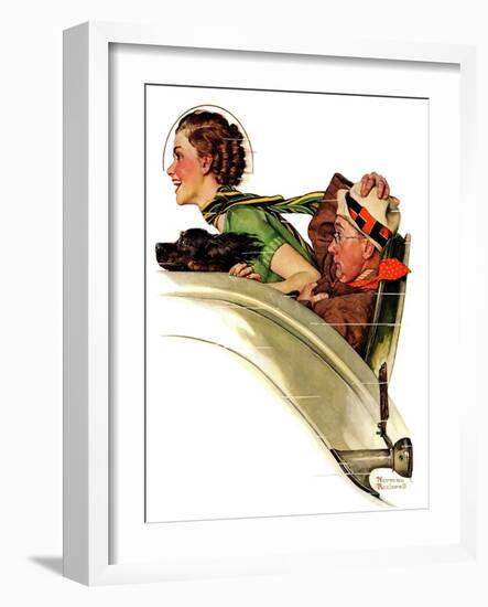 "Exhilaration", July 13,1935-Norman Rockwell-Framed Giclee Print