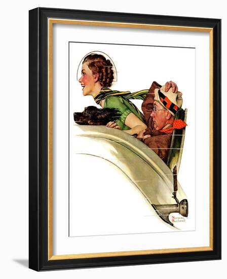 "Exhilaration", July 13,1935-Norman Rockwell-Framed Giclee Print