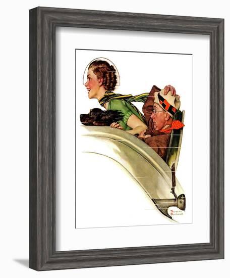"Exhilaration", July 13,1935-Norman Rockwell-Framed Giclee Print