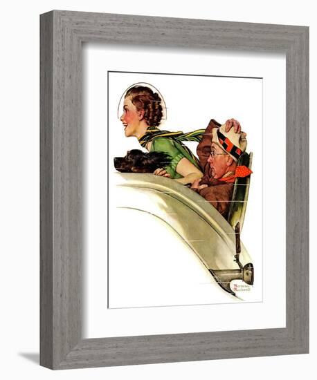 "Exhilaration", July 13,1935-Norman Rockwell-Framed Giclee Print