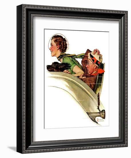 "Exhilaration", July 13,1935-Norman Rockwell-Framed Giclee Print