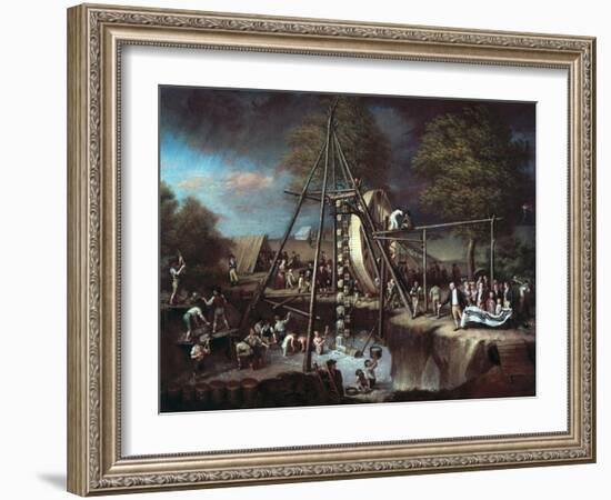 Exhumation of Martodonte, Baltimore, 1799-Charles Willson Peale-Framed Giclee Print