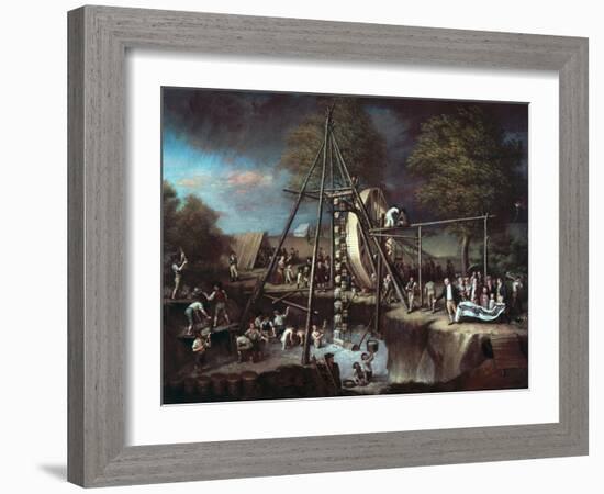 Exhumation of Martodonte, Baltimore, 1799-Charles Willson Peale-Framed Giclee Print