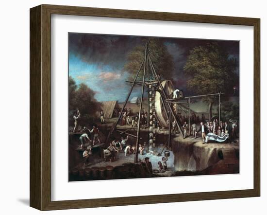 Exhumation of Martodonte, Baltimore, 1799-Charles Willson Peale-Framed Giclee Print